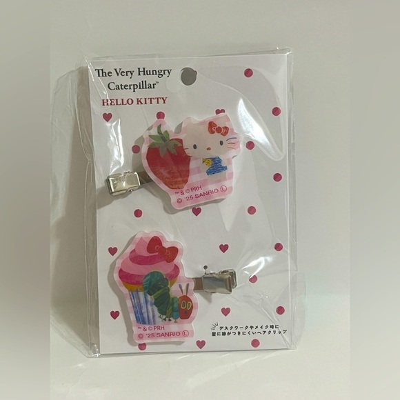 Hello Kitty/The Very Hungry Caterpillar Hair Clips - Picture 1 of 6